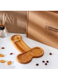 Деревянное блюдо для подачи в форме члена (32,5 х 20 х 1,7 см) - Сима-Ленд - купить с доставкой в Новочеркасске