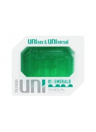 Зеленый мастурбатор-стимулятор Tenga Uni Emerald - Tenga - в Новочеркасске купить с доставкой