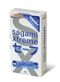 Презервативы Sagami Xtreme Ultrasafe с двойным количеством смазки - 10 шт. - Sagami - купить с доставкой в Новочеркасске