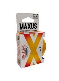 Презервативы анатомической формы Maxus Sensual - 3 шт. - Maxus - купить с доставкой в Новочеркасске