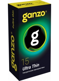 Прозрачные ультратонкие презервативы Ganzo Ultra thin - 15 шт. - Ganzo - купить с доставкой в Новочеркасске