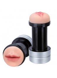 Двусторонний мастурбатор REALSTUFF 2 IN 1 HUMMER MOUTH   VAGINA - ротик и вагина - Dream Toys - в Новочеркасске купить с доставкой