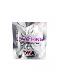 Прозрачное гелевое эрекционное кольцо с шипиками - Toyfa Basic - в Новочеркасске купить с доставкой