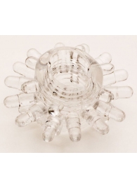 Прозрачное гелевое эрекционное кольцо с шипиками - Toyfa Basic - в Новочеркасске купить с доставкой