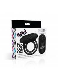 Черное эрекционное виброкольцо 28X Remote Control Vibrating Cock Ring   Bullet - XR Brands - в Новочеркасске купить с доставкой