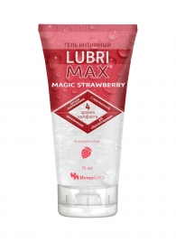 Интимный гель-смазка на водной основе Lubrimax Magic Strawberry - 75 мл. - ИнтелБИО - купить с доставкой в Новочеркасске