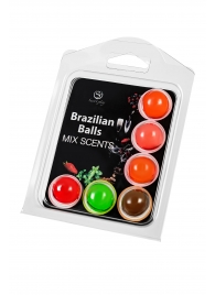 Набор из 6 шариков с ароматизированными массажными маслами Brazilian Balls - Secret Play - купить с доставкой в Новочеркасске