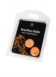 Набор из 2 шариков с массажным маслом Brazilian Balls с разогревающим эффектом - Secret Play - купить с доставкой в Новочеркасске