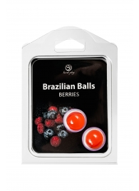 Набор из 2 шариков с массажным маслом Brazilian Balls с ароматом ягод - Secret Play - купить с доставкой в Новочеркасске