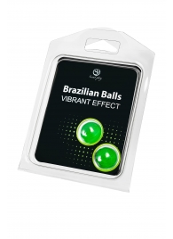 Набор из 2 шариков с массажным маслом Brazilian Balls с эффектом вибрации - Secret Play - купить с доставкой в Новочеркасске