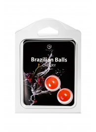 Набор из 2 шариков с массажным маслом Brazilian Balls с ароматом вишни - Secret Play - купить с доставкой в Новочеркасске