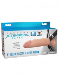 Полый страпон на ремнях 6’’ Hollow Silicone Strap-on - Pipedream - купить с доставкой в Новочеркасске