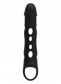 Черная насадка-удлинитель Vibrating Extender With Remote с вибрацией - Dream Toys - в Новочеркасске купить с доставкой