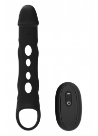 Черная насадка-удлинитель Vibrating Extender With Remote с вибрацией - Dream Toys - в Новочеркасске купить с доставкой