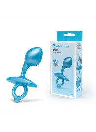 Голубая анальная пробка для массажа простаты Bulb Silicone Prostate Plug - 10,7 см. - b-Vibe - в Новочеркасске купить с доставкой