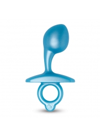 Голубая анальная пробка для массажа простаты Bulb Silicone Prostate Plug - 10,7 см. - b-Vibe - в Новочеркасске купить с доставкой