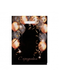 Пакет с вырубной ручкой и принтом в виде шариков (30х40 см) - Сима-Ленд - купить с доставкой в Новочеркасске