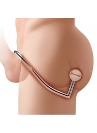 Кольцо на пенис с анальным стимулятором Stainless Steel Anal Hook   Cock Ring - BlueLine - в Новочеркасске купить с доставкой