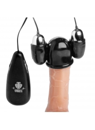 Черная стимулирующая насадка для головки полового члена Multi Speed Vibrating Penis Head Teaser - XR Brands - в Новочеркасске купить с доставкой