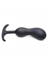Черный массажер простаты с утяжелителями Premium Silicone Weighted Prostate Plug Large - 18,8 см. - XR Brands - в Новочеркасске купить с доставкой