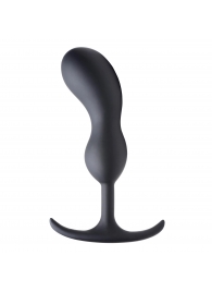 Черный массажер простаты с утяжелителями Premium Silicone Weighted Prostate Plug Large - 18,8 см. - XR Brands - в Новочеркасске купить с доставкой
