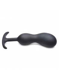 Черный массажер простаты с утяжелителями Premium Silicone Weighted Prostate Plug XL - 20,8 см. - XR Brands - в Новочеркасске купить с доставкой