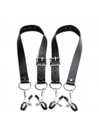 Ремни с зажимами для половых губ Spread Labia Spreader Straps with Clamps - XR Brands - купить с доставкой в Новочеркасске