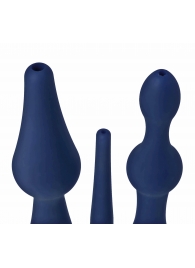 Набор из 3 универсальных насадок для анального душа Universal 3 Piece Silicone Enema Attachment Set - XR Brands - купить с доставкой в Новочеркасске