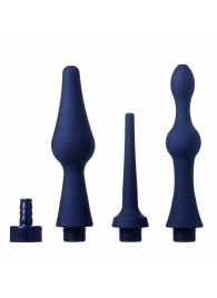 Набор из 3 универсальных насадок для анального душа Universal 3 Piece Silicone Enema Attachment Set - XR Brands - купить с доставкой в Новочеркасске