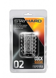 Прозрачная насадка на пенис с шишечками STAY HARD COCK SLEEVE 02 CLEAR - Blush Novelties - в Новочеркасске купить с доставкой