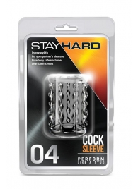 Прозрачная насадка с бороздками STAY HARD COCK SLEEVE 04 CLEAR - Blush Novelties - в Новочеркасске купить с доставкой