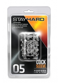 Прозрачная насадка с капельками STAY HARD COCK SLEEVE 05 CLEAR - Blush Novelties - в Новочеркасске купить с доставкой