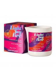 Массажная свеча Light My Fire с ароматом моной - 80 мл. - Love to Love - купить с доставкой в Новочеркасске