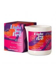 Массажная свеча Light My Fire Coconut с ароматом кокоса - 65 гр. - Love to Love - купить с доставкой в Новочеркасске