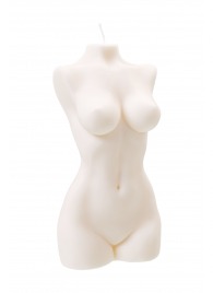 Белая интерьерная свеча в форме женского торса - 850 гр. - Pecado - купить с доставкой в Новочеркасске