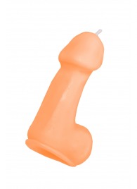 Оранжевая свеча в форме пениса - 47 гр. - Pecado - купить с доставкой в Новочеркасске