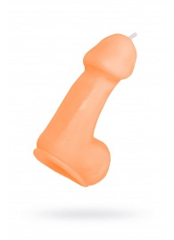 Оранжевая свеча в форме пениса - 47 гр. - Pecado - купить с доставкой в Новочеркасске