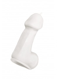Белая свеча в форме пениса - 47 гр. - Pecado - купить с доставкой в Новочеркасске