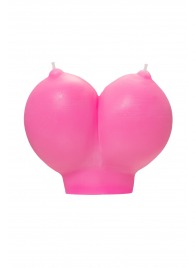 Розовая свеча «Сиськи» - 150 гр. - Pecado - купить с доставкой в Новочеркасске