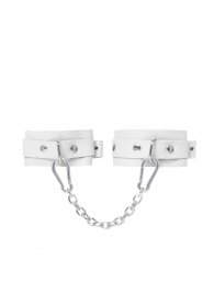Белые мини-оковы со скруглёнными углами - Pecado - купить с доставкой в Новочеркасске