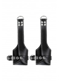 Черные подвесы с белой строчкой - Pecado - купить с доставкой в Новочеркасске