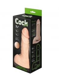 Телесный фаллоудлинитель с мошонкой Cock Next - 19 см. - LOVETOY (А-Полимер) - в Новочеркасске купить с доставкой