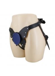 Синие трусики харнесс с платформой Caludio II - Baile - купить с доставкой в Новочеркасске