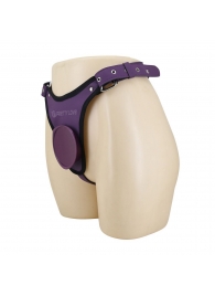 Фиолетовые трусики харнесс с платформой Caludio III - Baile - купить с доставкой в Новочеркасске