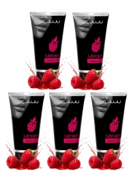 Набор из 5 съедобных лубрикантов JUJU со вкусом малины - JuJu - купить с доставкой в Новочеркасске