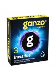 Супертонкие презервативы Ganzo Invisible - 3 шт. - Ganzo - купить с доставкой в Новочеркасске