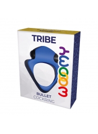 Синее эрекционное кольцо Wooomy Tribeс с вибрацией - Adrien Lastic - в Новочеркасске купить с доставкой