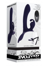 Женский страпон с вибрацией Giving Vibes - Evolved - купить с доставкой в Новочеркасске