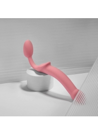 Розовый безремневой страпон Strap-on-me Semi-Realistic Bendable Strap-On size S - Strap-on-me - купить с доставкой в Новочеркасске