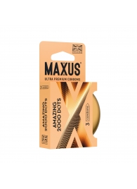 Точечные презервативы MAXUS 2000 Amazing Dots с железным кейсом - 3 шт. - Maxus - купить с доставкой в Новочеркасске